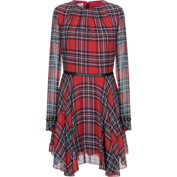 vestito corto Pinko Uniqueness rosso scozzese