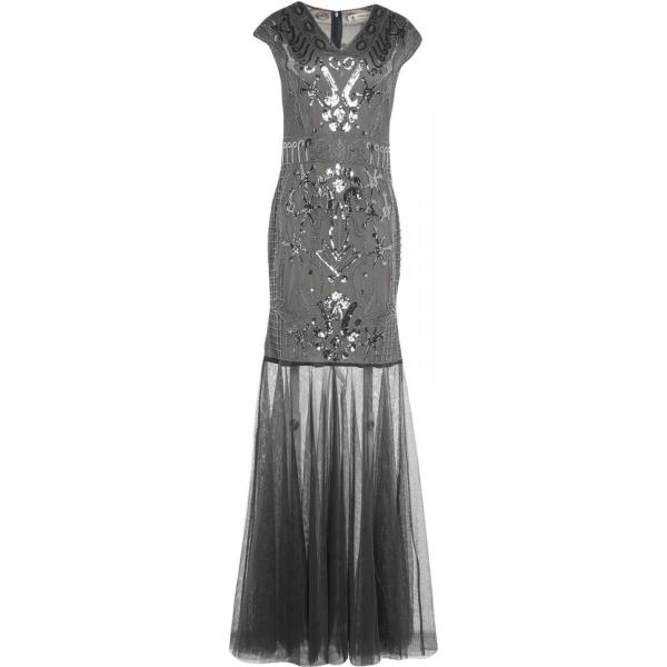 vestito lungo Mangano grigio tinta unita