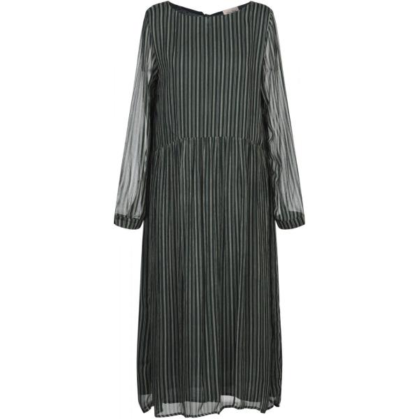 Vestito longuette a quadri collo tondo a maniche lunghe interno foderato in viscosa crêpe American Vintage a quadri