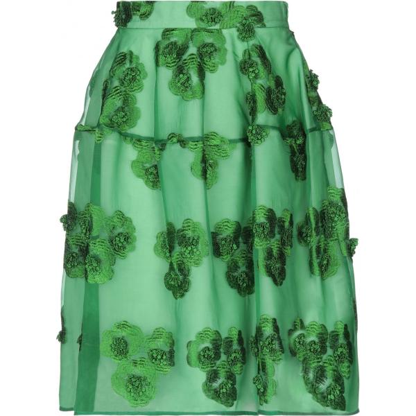 gonne longuette P.a.r.o.s.h. verde tinta unita