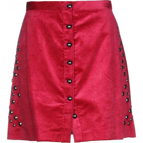 minigonne Pinko rosso tinta unita