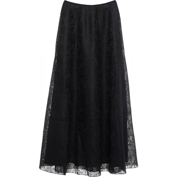 Gonna lunga con pizzo e zip interno foderato tinta unita Brigitte Bardot tinta unita
