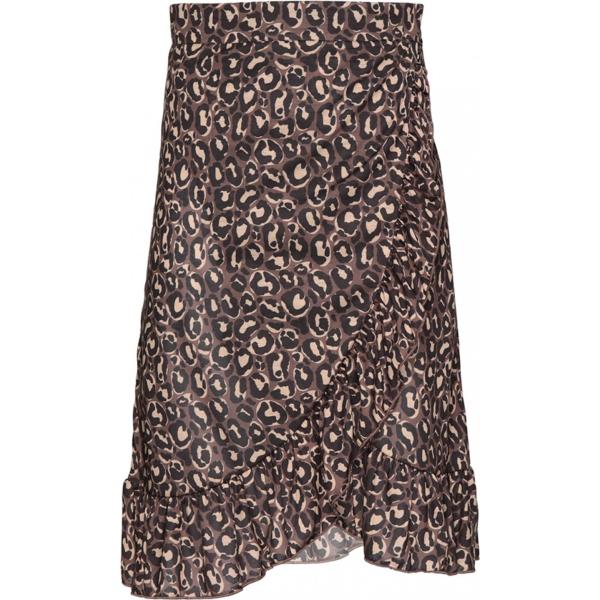 Gonna al ginocchio fantasia con ruches e zip interno semi-foderato in raso vestibilità ridotta JOLIE by EDWARD SPIERS animalier
