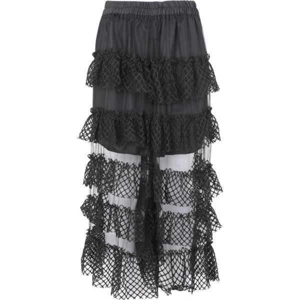 Gonna longuette con balze e zip interno foderato in tulle tinta unita Twist X Turn tinta unita