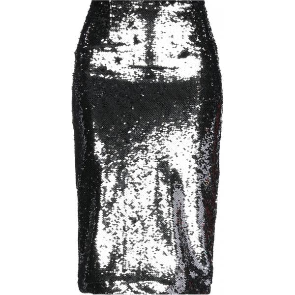 Gonna longuette con paillettes e zip interno foderato tinta unita Kaos grigio tinta unita