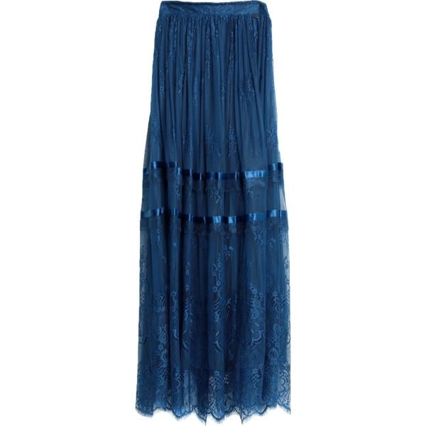 gonne lunghe Blugirl Blumarine blu tinta unita