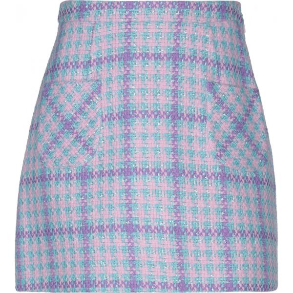 minigonne Moschino viola pied de poule