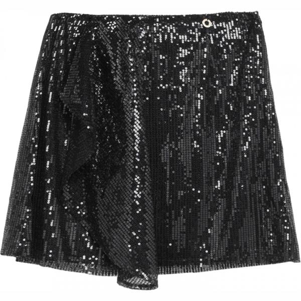 minigonne Mangano nero tinta unita