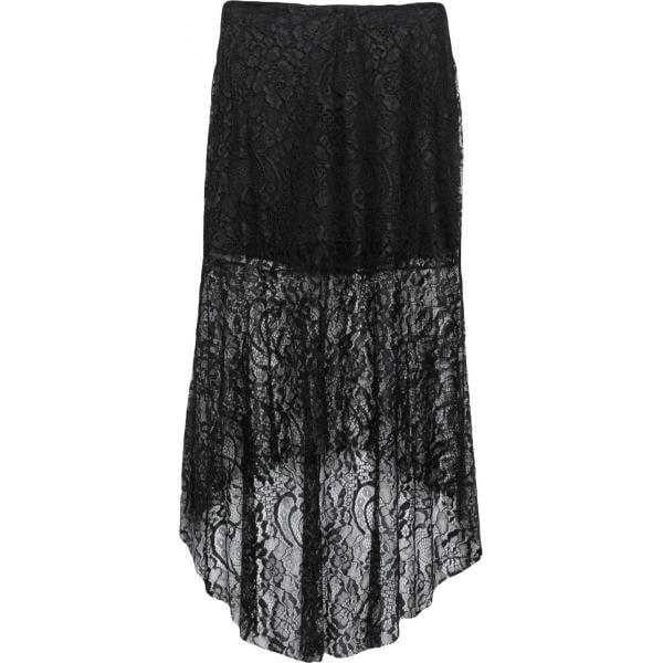 gonna longuette Berna nero tinta unita