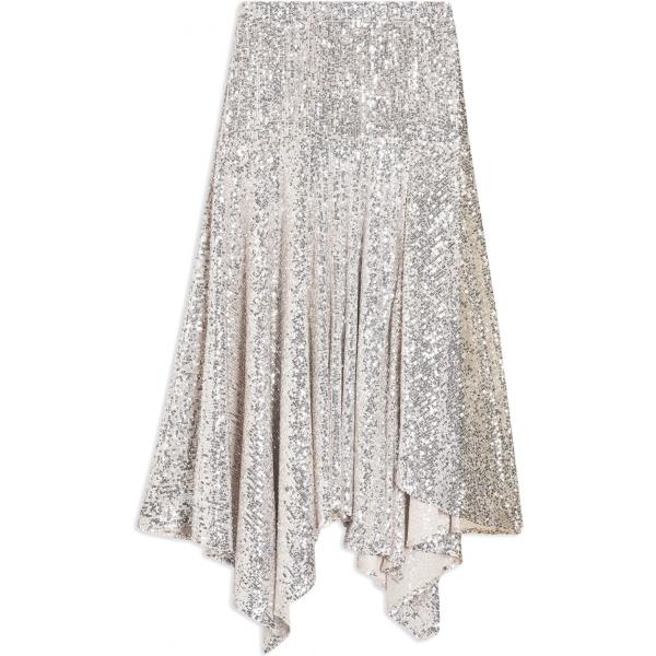 gonne longuette Topshop grigio tinta unita