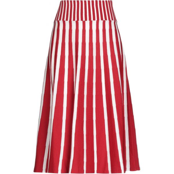 gonna longuette Msgm rosso a righe