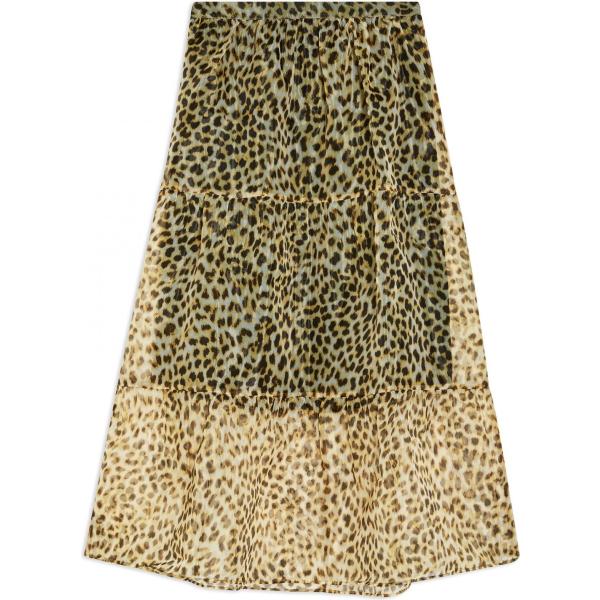 gonne longuette Topshop verde animalier