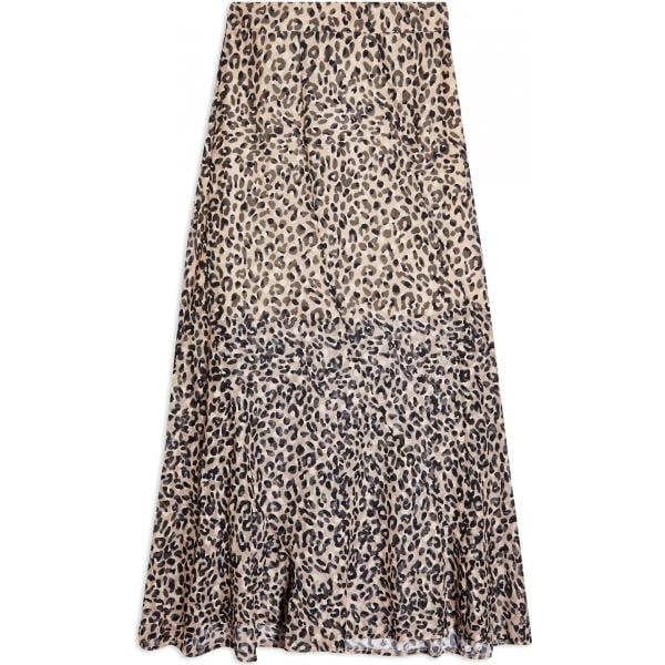 gonne lunghe Topshop marrone animalier
