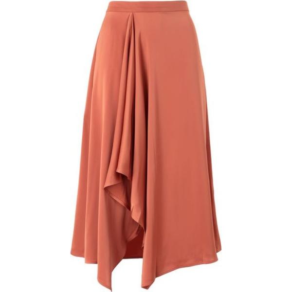 gonne longuette Y.a.s. marrone tinta unita