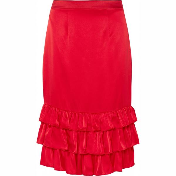 gonne longuette Maggie Marilyn rosso tinta unita