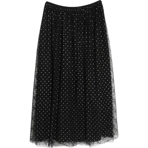 gonne lunghe REDValentino nero a pois