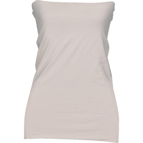 Top scollatura profonda senza maniche con fasce jersey Brunello Cucinelli tinta unita