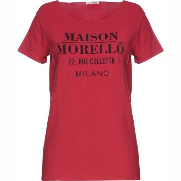 T-shirt senza tasche con stampa collo tondo a maniche corte jersey Frankie Morello tinta unita