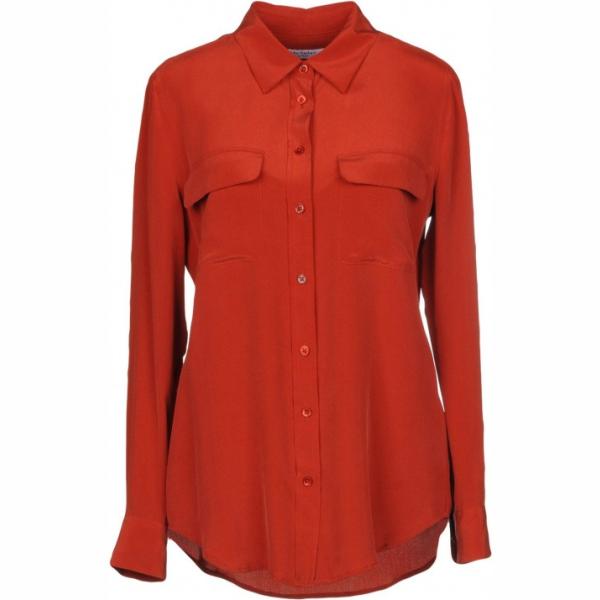 Camicia collo classico a maniche lunghe in seta tinta unita Equipment tinta unita