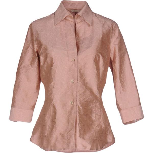 camicie Caliban rosa tinta unita