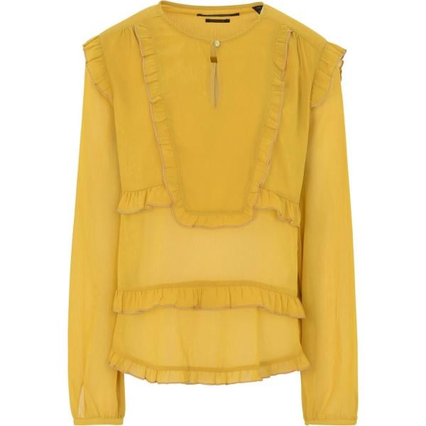 bluse Maison Scotch giallo tinta unita