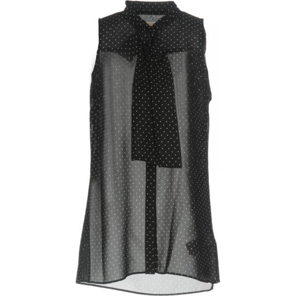 Blusa con fiocco fantasia senza maniche con laccetti crêpe Michael Michael Kors a pois