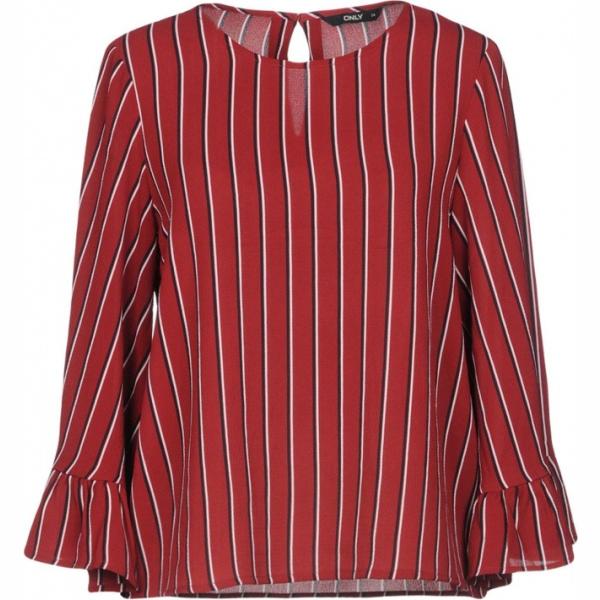 Blusa a righe collo tondo a maniche 3/4 crêpe Only a righe
