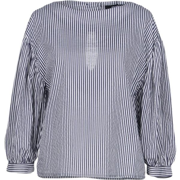 Blusa a righe a maniche 3/4 in cotone con bottoni Vero Moda a righe