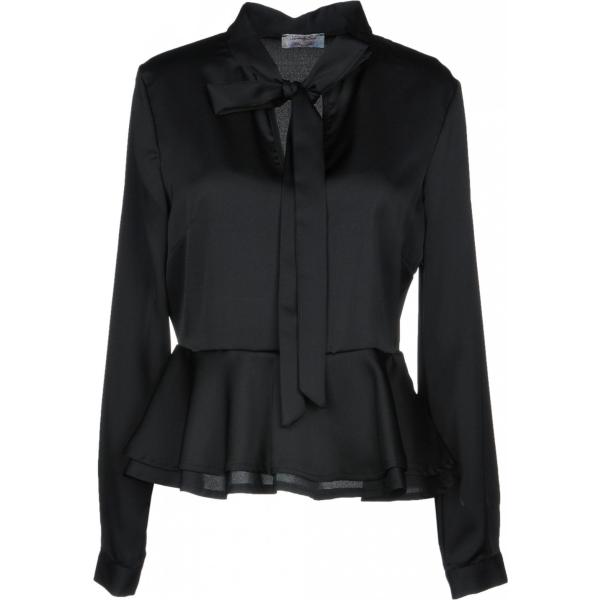 Blusa con fiocco a maniche lunghe con zip in raso tinta unita TWENTY EASY by KAOS tinta unita