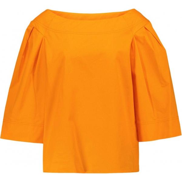 Blusa in cotone tinta unita Oscar De La Renta tinta unita