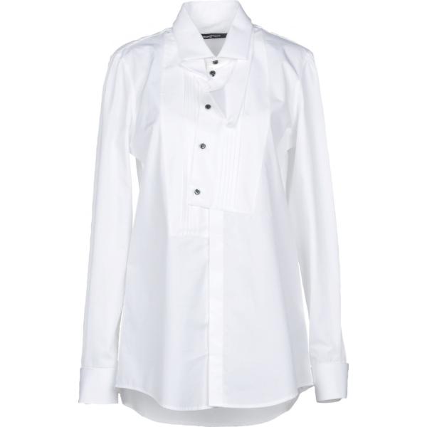 camicie Dsquared2 bianco tinta unita
