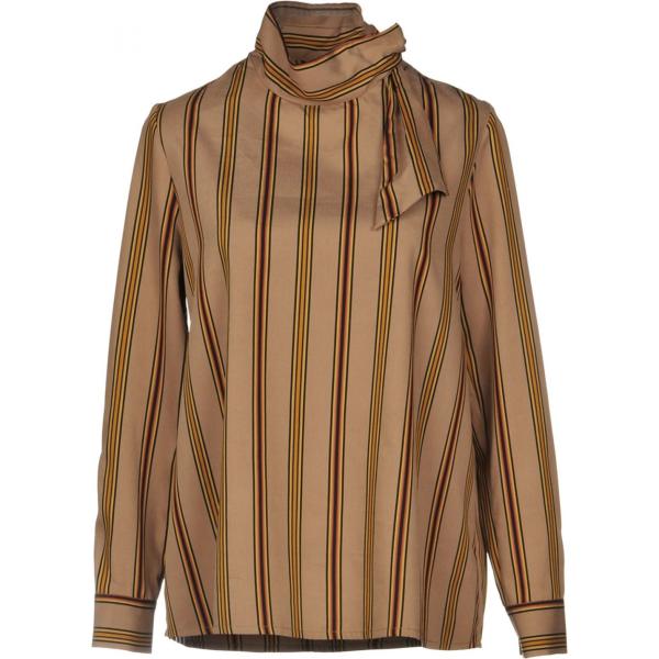 Blusa con fiocco a righe a maniche lunghe con bottoni Niū a righe