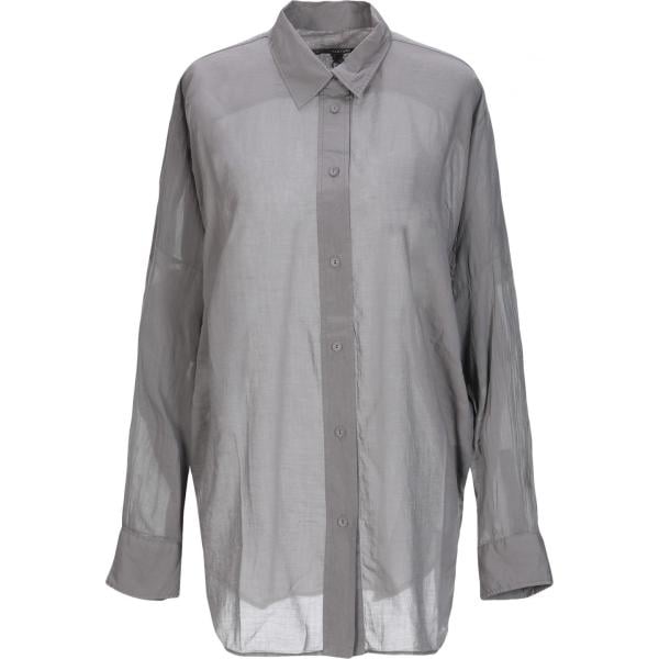 Camicia senza tasche collo classico a maniche lunghe in cotone tinta unita European Culture tinta unita