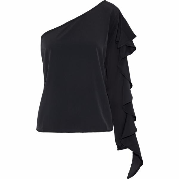 Top monospalla con ruches scollatura profonda in raso senza tasche tinta unita Walter Baker tinta unita