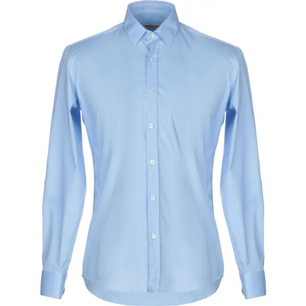 camicia Manuel Ritz blu tinta unita