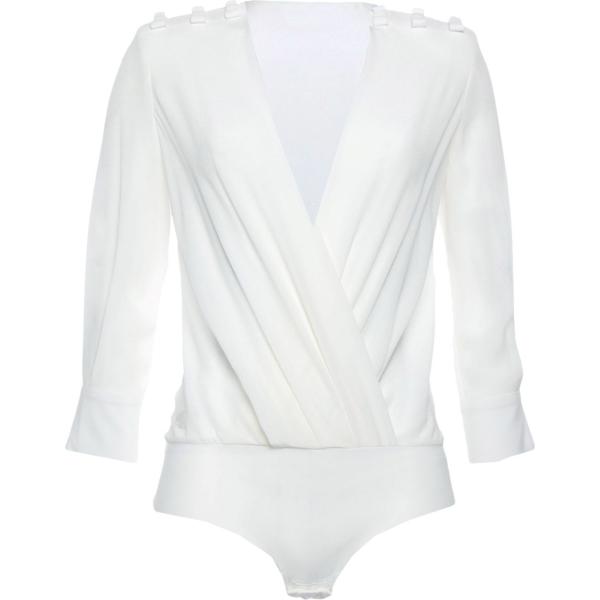 Blusa scollatura profonda crêpe Elisabetta Franchi tinta unita