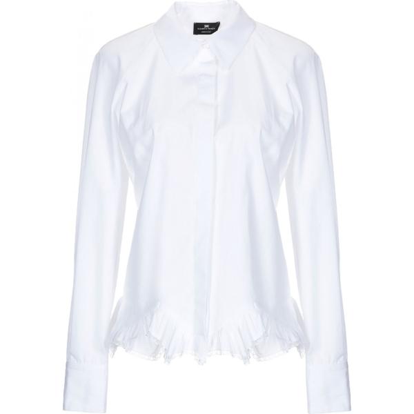 Camicia collo classico a maniche lunghe in cotone tinta unita Elisabetta Franchi tinta unita