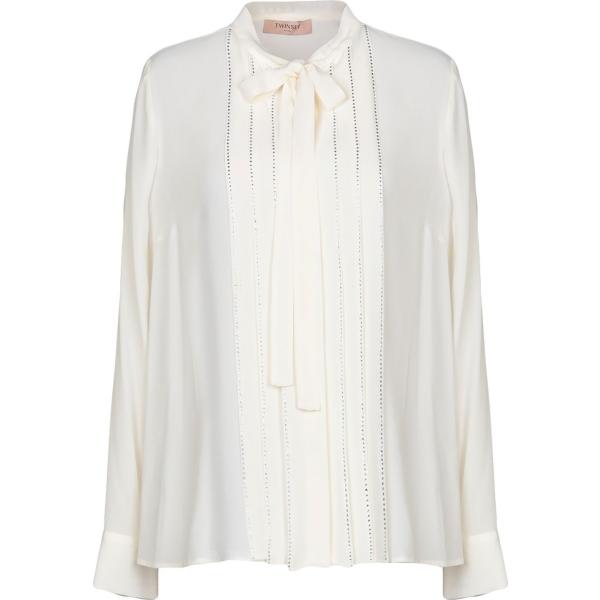 camicie Twinset bianco tinta unita