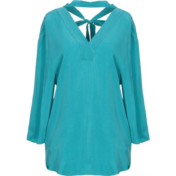 bluse Sandro blu tinta unita