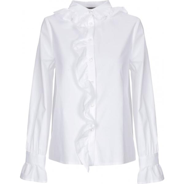 Camicia collo classico a maniche lunghe jersey Soallure bianco tinta unita