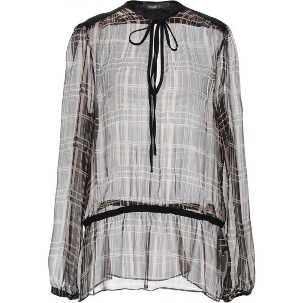 Blusa fantasia chiffon collo a v a maniche lunghe in seta Pianurastudio scozzese