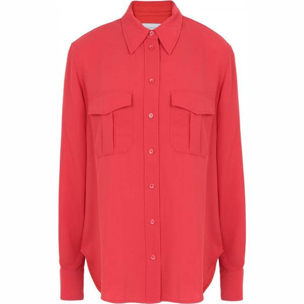 camicie Calvin Klein rosso tinta unita