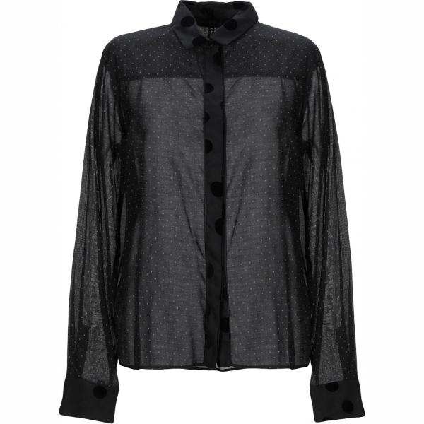 camicie Manila Grace nero a pois