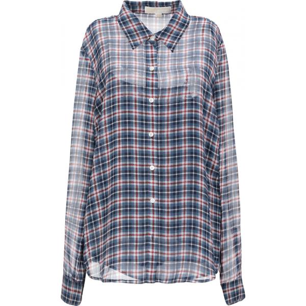 camicie Michael Michael Kors blu scozzese