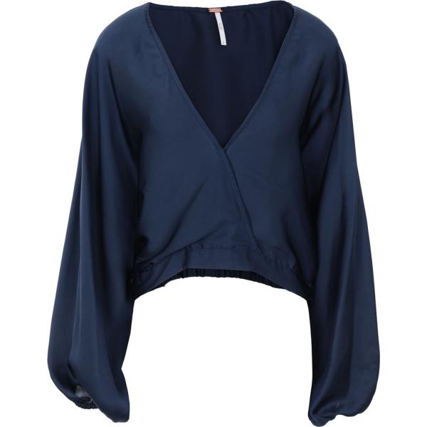bluse Free People blu tinta unita