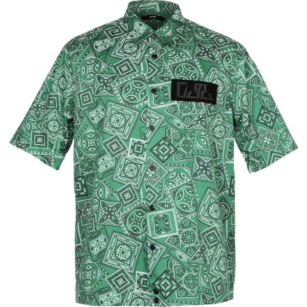 camicie a manica corta Diesel verde fantasia