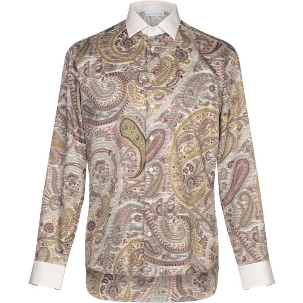 Camicia fantasia collo classico a maniche lunghe in cotone con bottoni Etro