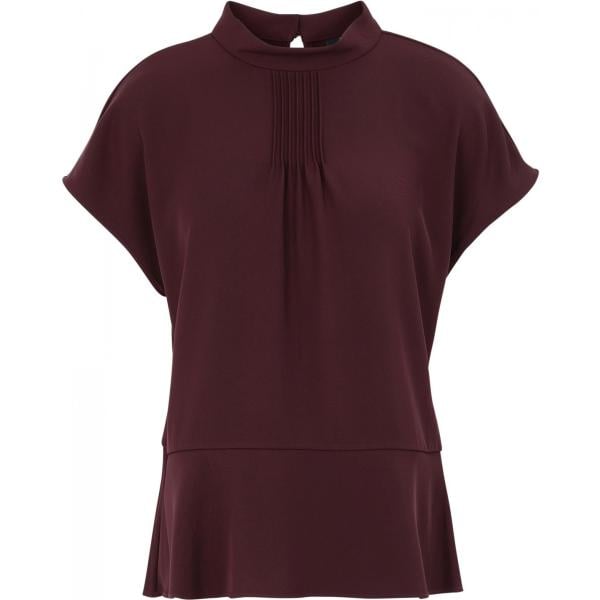 camicia a maniche corte Dkny viola tinta unita