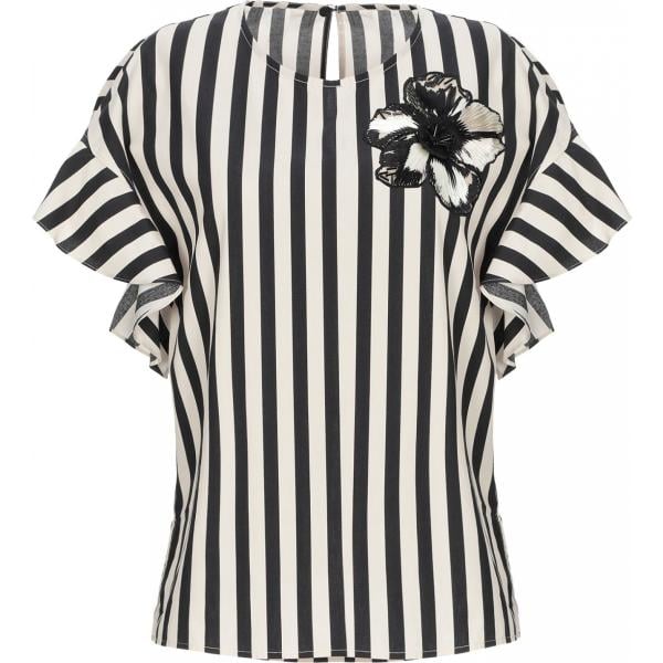bluse Twinset nero a righe