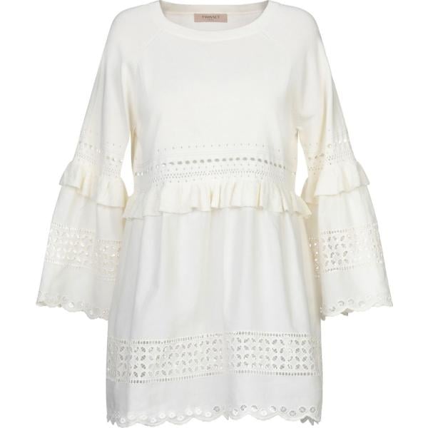 bluse Twinset bianco tinta unita